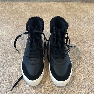 Women's Black High-Top Sneakers